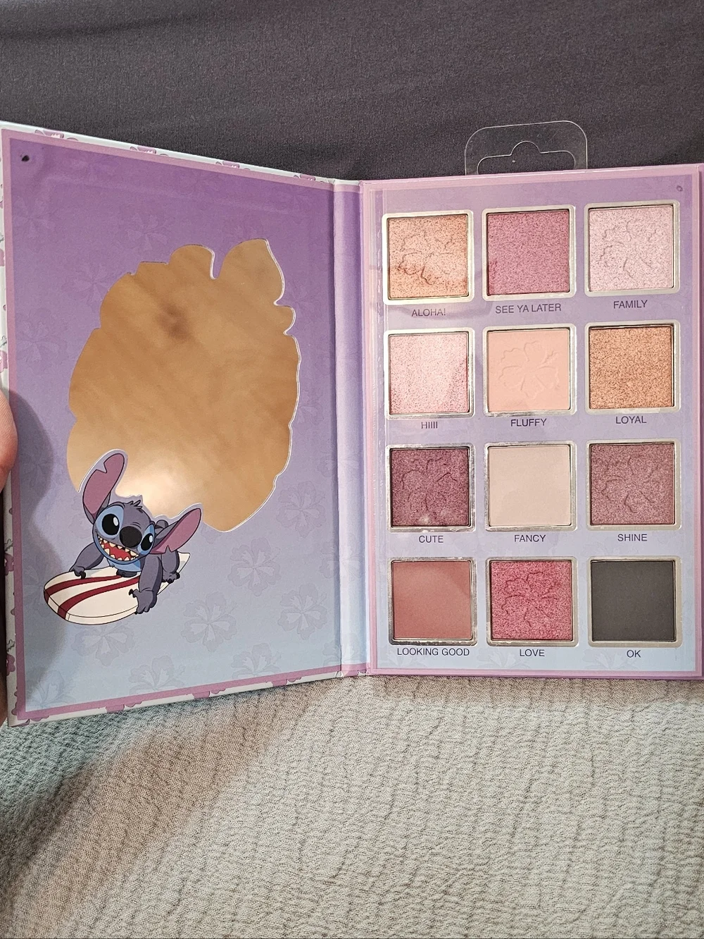 Disney Stitch Pink Floral Eyeshadow Palette